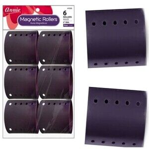 Annie Professional Hair Styling Curlers Purple Magnetic Rollers Salon Quality 10